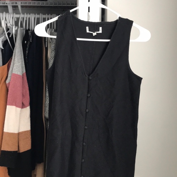 Madewell Black Button Texture & Thread Dress, NWOT - Picture 2 of 6